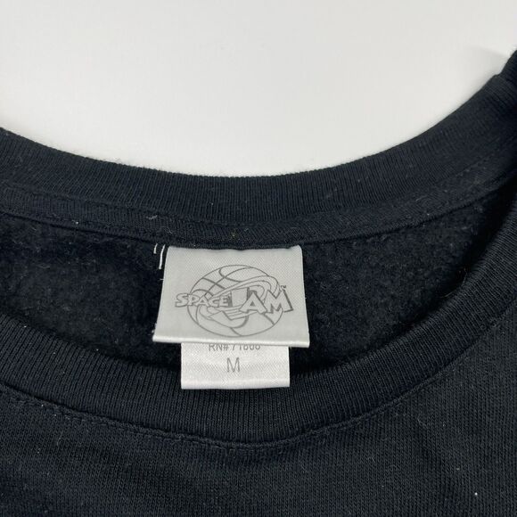 Space Jam Looney Tunes Sweatshirt Black Womens Size Medium Taz Bugs Bunny - Picture 5 of 8